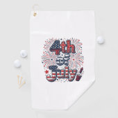 7月4日 米国の花火 ビンテージTシャツ デザイン ゴルフタオル (インサイチュ)