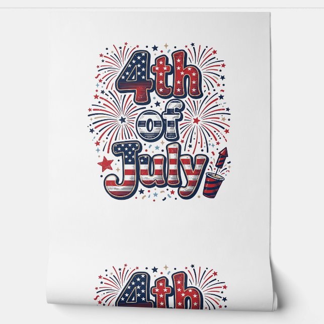 7月4日 米国の花火 ヴィンテージTシャツ デザイン 壁紙 (ほどく)