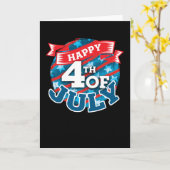 7月4日 – 米国国旗の色 カード (黄色い花)