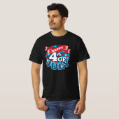 7月4日 – 米国国旗の色 Tシャツ (正面フル)