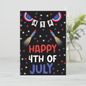 7月4日、米国独立記念日お祝い カード (スタンド正面)