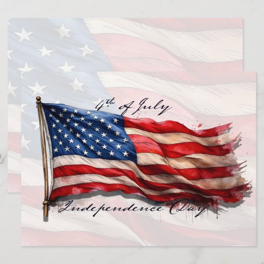 7月4日 – 米祝国旗と (正面/裏面)