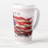 7月4日 – 米祝国旗と カフェラテマグ (右アングル)