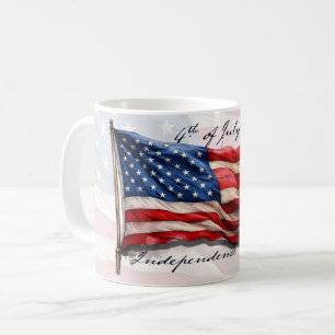7月4日 – 米祝国旗と コーヒーマグカップ