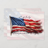 7月4日 – 米祝国旗と シーズンポストカード (正面/裏面)