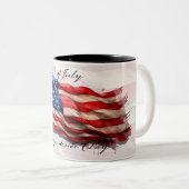 7月4日 – 米祝国旗と ツートーンマグカップ (正面右)