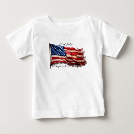 7月4日 – 米祝国旗と ベビーTシャツ (正面)