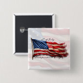 7月4日 – 米祝国旗と 缶バッジ (正面&裏面)