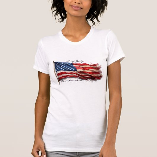 7月4日 – 米祝国旗と Tシャツ (正面)
