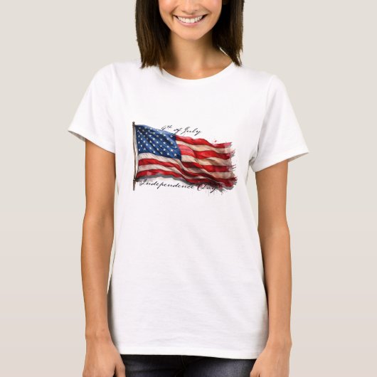 7月4日 – 米祝国旗と Tシャツ (正面)