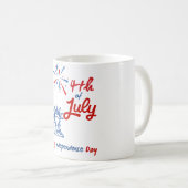 「7月4日」自由の花火大会 コーヒーマグカップ (正面右)