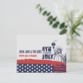 7月4日、自由への象徴的な敬礼 シーズンポストカード (スタンド正面)