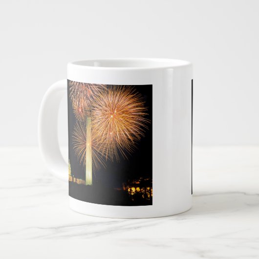 7月4日、花火の表示、スカイライン ジャンボコーヒーマグカップ (正面左)
