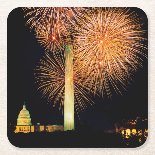 7月4日、花火の表示、スカイライン スクエアペーパーコースター (正面)