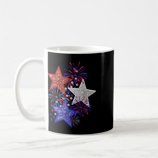7月4日 花火 コーヒーマグカップ (左)