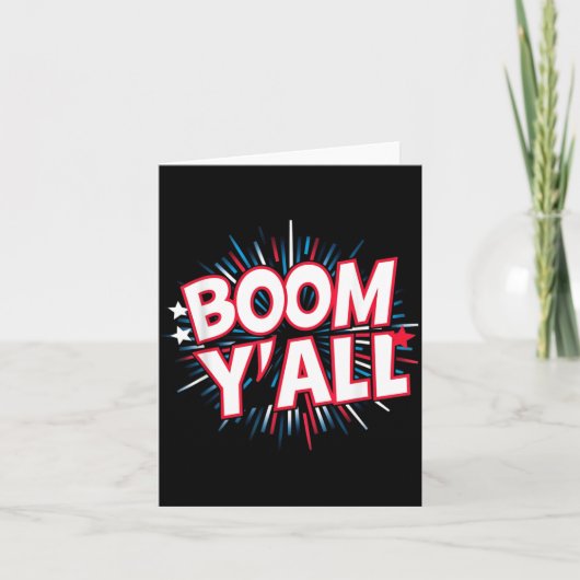 7月4日 花火 愛国心 Boom Yall カード (正面)