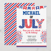 7月4日 花火 招待状 (正面/裏面)