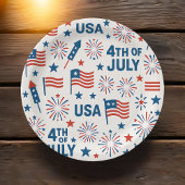 7月4日🇺🇸 | 花火、星、花火 ペーパープレート