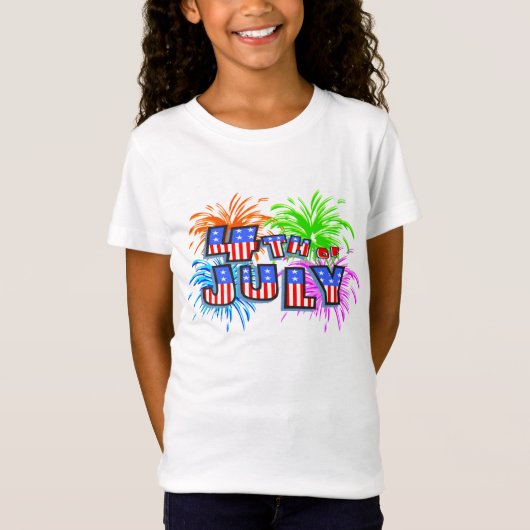 7月4日 花火 Tシャツ (正面)