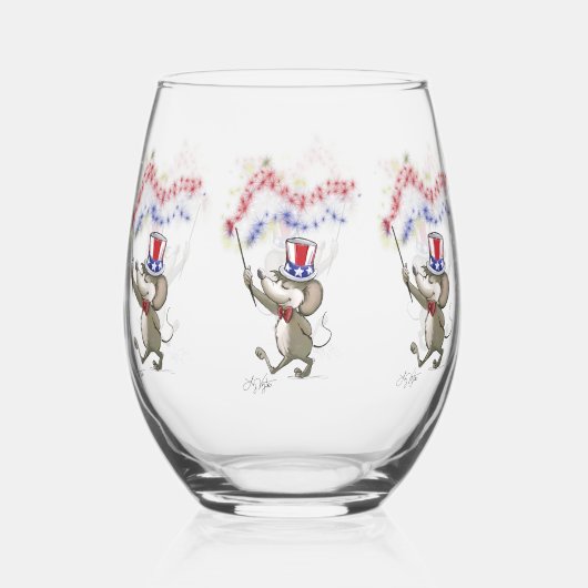 7月4日、萌の幸せ ステムなしワイングラス (正面)