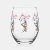 7月4日、萌の幸せ ステムなしワイングラス (裏面)