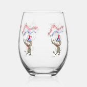 7月4日、萌の幸せ ステムなしワイングラス (左)