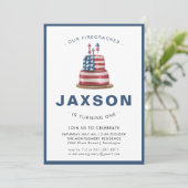 7月4日|誕生日パーティーの招待 招待状 (スタンド正面)