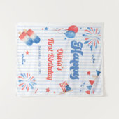 7月4日 誕生日パーティー タペストリー (正面(横))