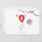 7月4日 誕生日パーティー 招待状 (裏面)