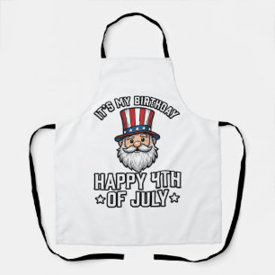 7月4日 誕生日 グノーム 愛国 Tシャツ デザイン エプロン
