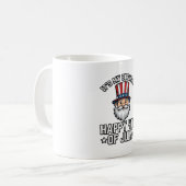 7月4日 誕生日 グノーム 愛国 Tシャツ デザイン コーヒーマグカップ (正面左)