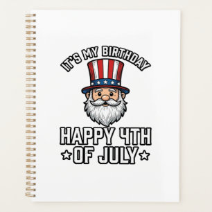 7月4日 誕生日 グノーム 愛国 Tシャツ デザイン プランナー手帳