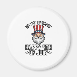 7月4日 誕生日 グノーム 愛国 Tシャツ デザイン_ マグネット