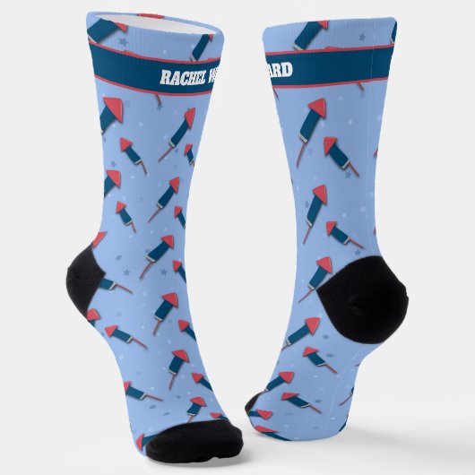 7月4日 赤と青の靴下 ソックス (傾斜あり)