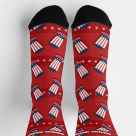 7月4日 赤と青の靴下 ソックス