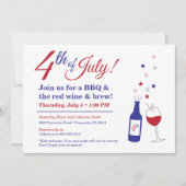 7月4日 赤ワイン＆ブルーウィズBBQ 招待状 (正面)