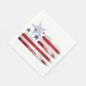 7月4日、赤、白、青の正方形の紙ナプキン。 スタンダードランチョンナプキン (角)