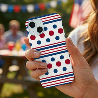 7月4日 赤 白 青 愛国 iPhone 15ケース