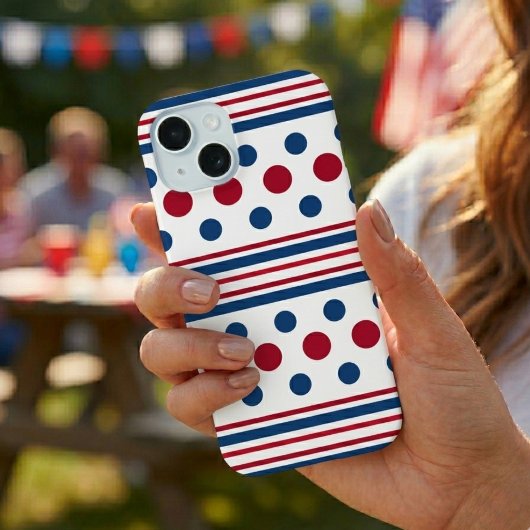 7月4日 赤 白 青 愛国 iPhone 15ケース
