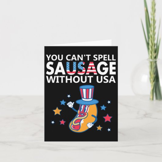 7月4日（金）の米国抜きでソーセージを綴れない カード (正面)