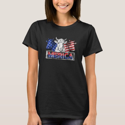 7月4日(金)アメリカ合衆国国旗の愛国心 Tシャツ (正面)