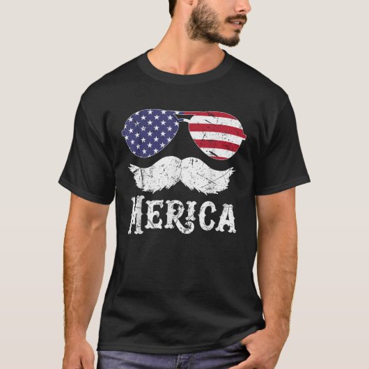 7月4日(金)子供へメンズメリカアメリカ国旗Musta Tシャツ (正面)