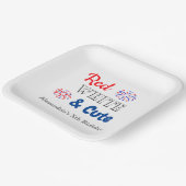 7月4日（金）白赤と可愛い ペーパープレート (傾斜あり)