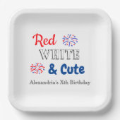 7月4日（金）白赤と可愛い ペーパープレート (正面)