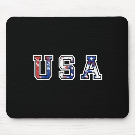 7月4日(金)米国国旗のTシャツ マウスパッド (正面)