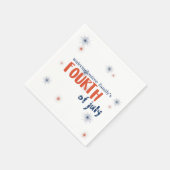7月4日(金)花火赤白・青ナプキンス スタンダードカクテルナプキン (角)