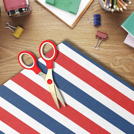 7月4日（金）赤白・青ストライプ色 薄葉紙