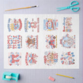 7月4日（金）赤白・青（芸術工芸品） 薄葉紙 (クラフト)