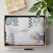 7月4日（金）赤白・青（芸術工芸品） 薄葉紙 (ギフト)