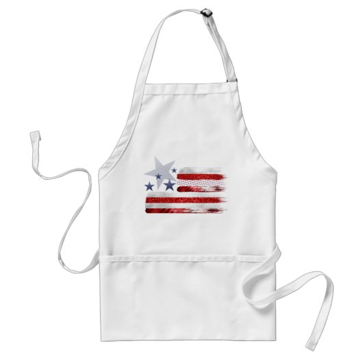7月4日（金），赤，白，青のエプロン スタンダードエプロン (正面)